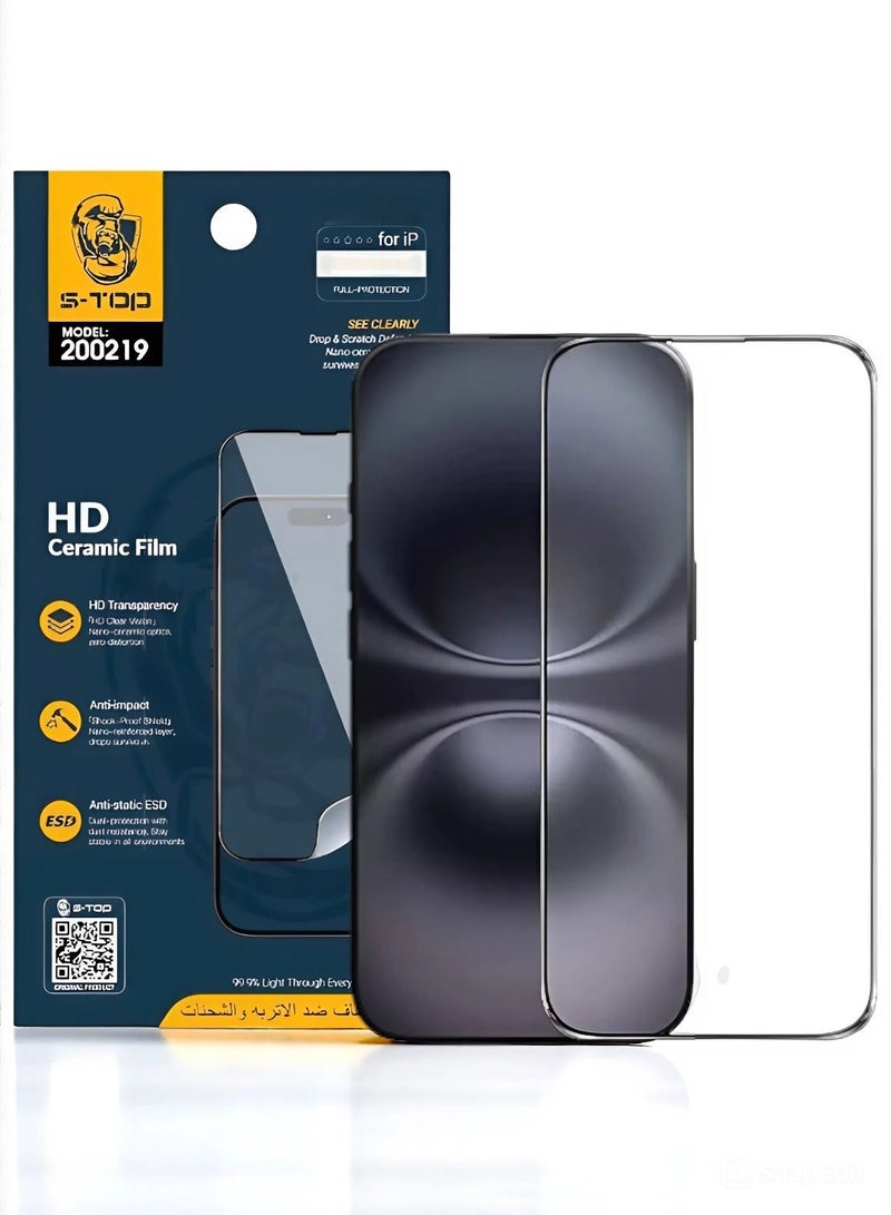 واقي شاشة نانو لـ آيفون 14 بلس/ و 13 برو ماكس (iPhone 14 Plus/13 Pro Max) مضاد للكسر و الخدش و بوضوح عالي UHD لجوال  من اس توب, حماية قصوى للشاشة من الخدوش والكسر - Image 2